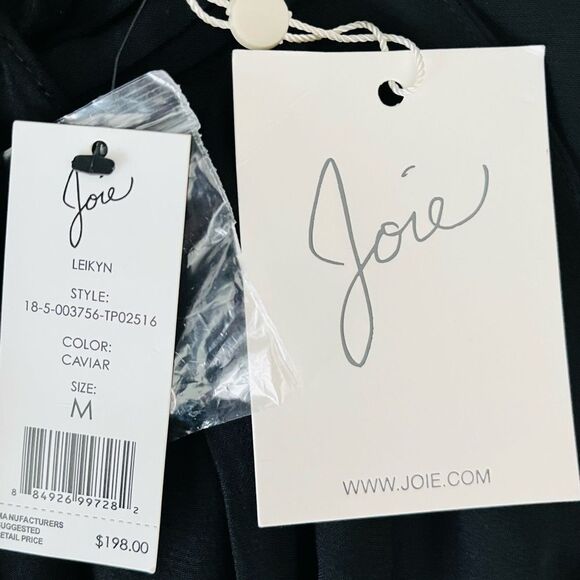 New with tags JOIE Leikyn Fringe Top In Shirt In Caviar/Black, size Medium. - Picture 14 of 14